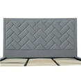 thumbnail image 5 of Manhattan Comfort Crosby King-Size Bed with Solid Wood Frame in Gray, 5 of 9