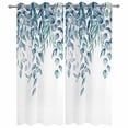 thumbnail image 4 of Outdoor Curtains for Patio Waterproof Teal Blue Eucalyptus Leaves Indoor/Outdoor Curtain Tiebacks Watercolor Leaf Branch Privacy Sun Block Grommet Drapes for Pergolas Gazebo 2 Panel 54x108 Inch, 4 of 9