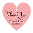 thumbnail image 1 of 100 PCS Thank You Custom Made Heart Shape Hang Tags Personalized Wedding Favor Paper Tags, 1 of 1