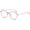 5, variant on Women's Blocking Glasses Female Hollow Flat Metal Polygon Eyeglasses Frame Transparent Lens Eyewear