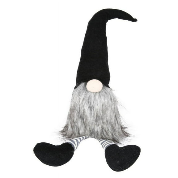 Mancro Handmade Swedish Tomte Santa Scandinavian Gnome Plush Figurines Gnome Elf Ornaments Home Christmas Decoration Thanksgiving Day Gift 18 Inches,Black