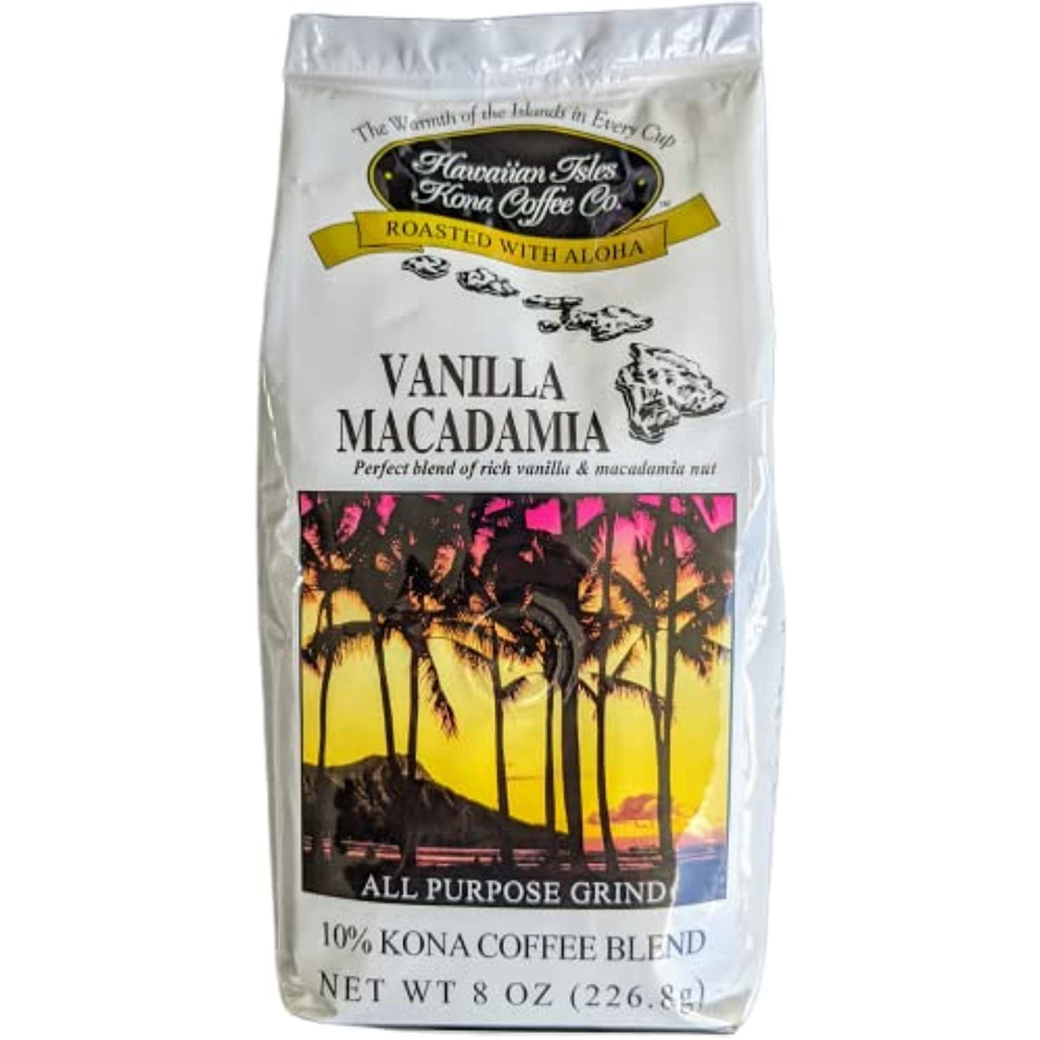 Hawaiian Isles Kona Coffee Co. Kona Vanilla Macadamia Nut Ground Coffee