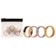 thumbnail image 1 of Juego de anillos gemelos de boda de silicona de 6 mm - Oro de ROQ para mujer - Anillo de 4 x 7 mm, 1 of 1
