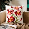 thumbnail image 2 of Unique Bargains Set of 2 Floral Embroidered Throw Pillow Covers Flower-4 18" x 18", 2 of 6