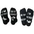 thumbnail image 7 of Unisex Novelty Funny Sayings Anti-Slip Socks Do Not Disturb Do It Yourself I Am Retired Phrase Cotton Retirement Hosiery, 7 of 7