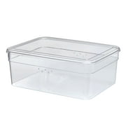 Mainstays Clear Plastic Glossy Extra Wide Shoe Box with Lid, Adult Size, One Pair Size, One Tier