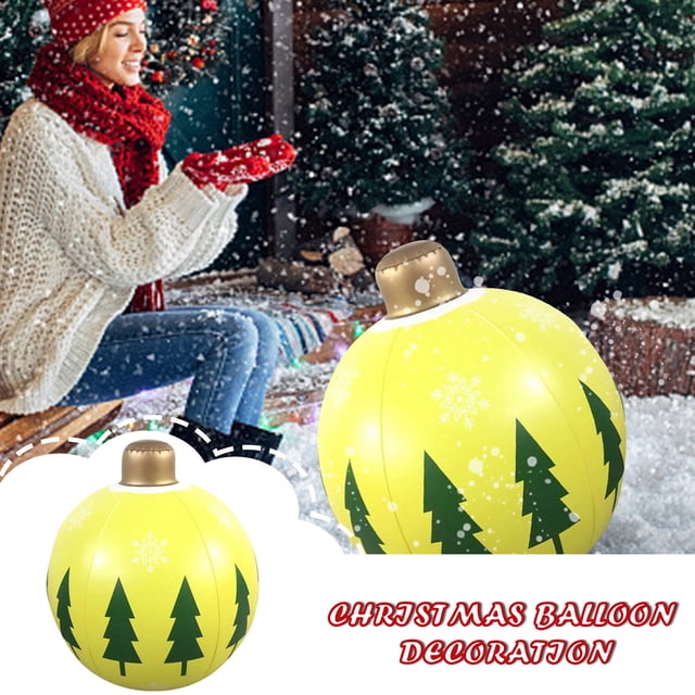Outdoor Christmas Inflatable Decorated Ball Giant Christmas Inflatable Ball Christmas Tree Decorations