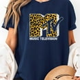 thumbnail image 2 of MTV Logo Cheetah Print Graphic T-Shirt T-Shirt Men's And Women's Graphic Tee 100% Cotton by TBun, Full Sizes S-5XL, 2 of 2