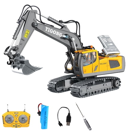 Remote Control Excavator Toys For 14 Channel 1.14 Rc Digger Construction Tractor Sound Lighting Digging Head Truck Gifts Remote Control Excavator Toys For 14 Channel 1.14 Rc Digger Construction Tractor Sound Lighting Digging Head Truck Gifts