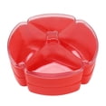 thumbnail image 1 of Divided Serving Dish, Food Storage Multipurpose Healthy Divided Serving Tray With Transparent Lod For Snacks Red,Pink,Blue, 1 of 8
