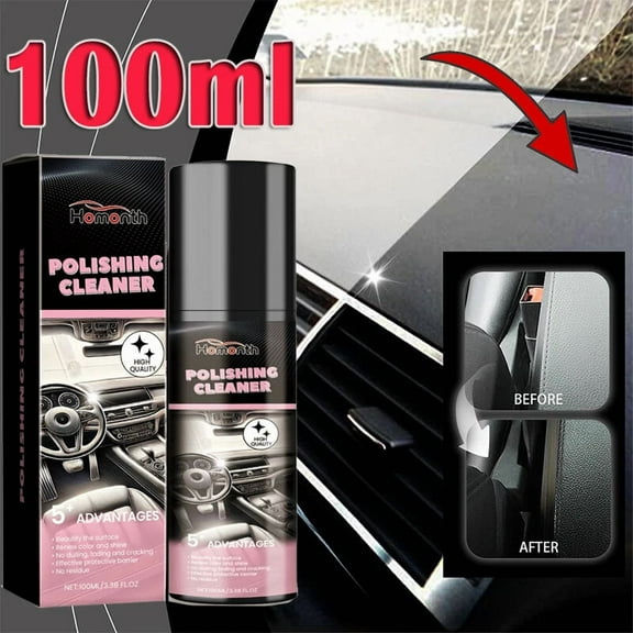 Car Interior Cleaner - 100Ml Car Interior Cleaner, Vehicle Interior Polish-2025