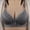 Dark Gray, variant on Joau Women's Comfort Wire Free Bras Stripe Print Lightly Lined Breathable Brassiere Push Up Bra Full-Coverage Bralettes Shaping Lingerie Adjustable Everyday Underwear