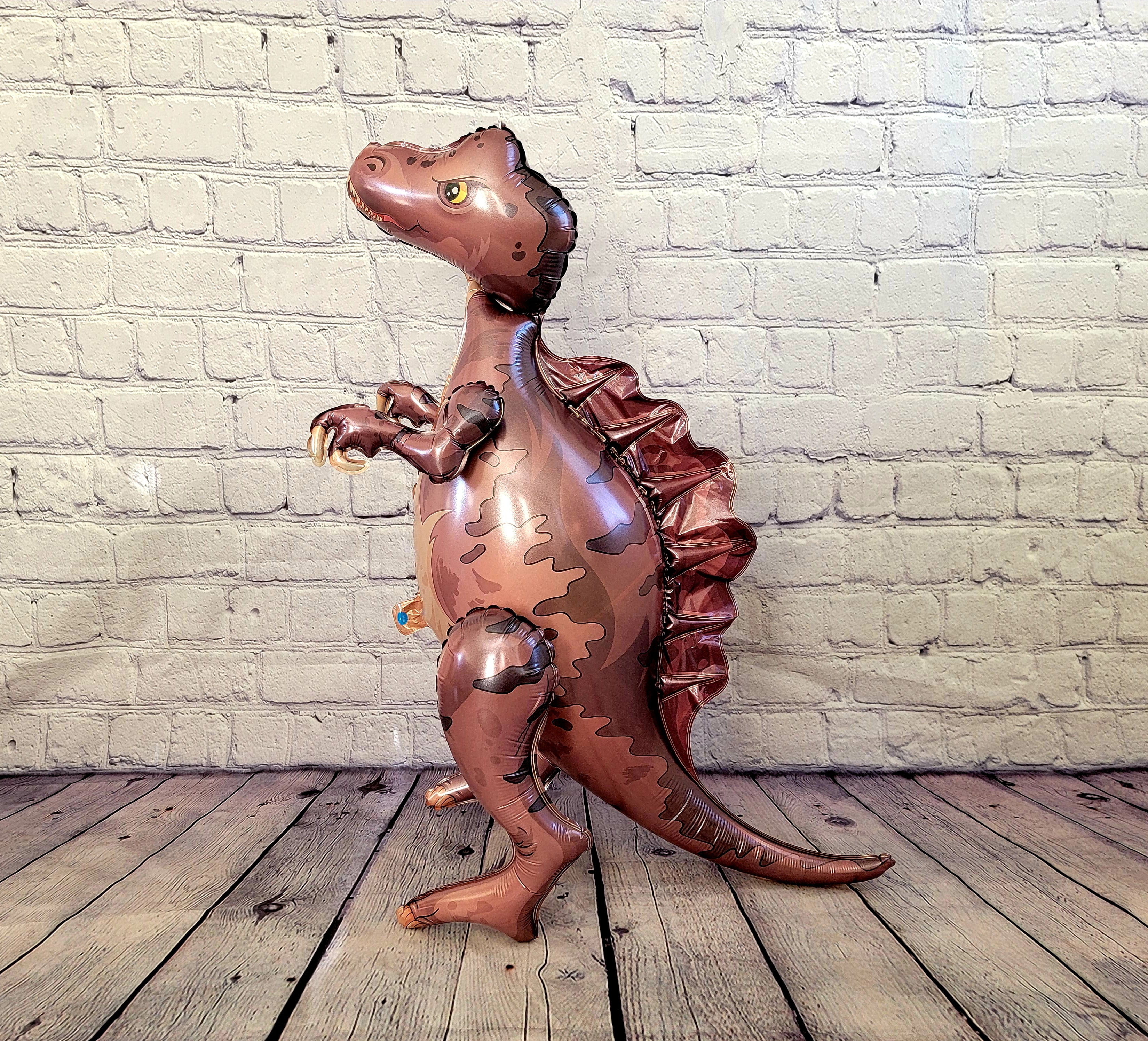 Dinosaur Party Supplies - 6 pcs Premium 3D JUMBO Foil Dinosaurs Mylar Balloons for Birthday Celebration - Colorful Dino Balloons