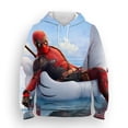 thumbnail image 5 of Sudadera con capucha Miniso para hombre con estampado 3D de Deadpool, estilo hip hop callejero, para deportes al aire libre, ropa informal diaria para hombre, 5 of 5