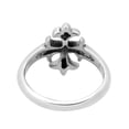 thumbnail image 4 of Vintage Beautifully Elegant Grey Fleur De Lis .925 Sterling Silver Cross Ring for Female Anniversary - 6, 4 of 6