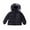 Black, variant on Riforla Toddler Kids Baby Girls Boys Winter Coats Thicken Collar Hoodie Down Jacket Windproof Snowsuit Clothes Outerwear Toddler Winter Coat for Boys Girls Green 120