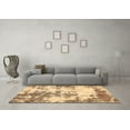 thumbnail image 3 of Ahgly Company Indoor Square Abstract Brown Modern Area Rugs, 4' Square, 3 of 4