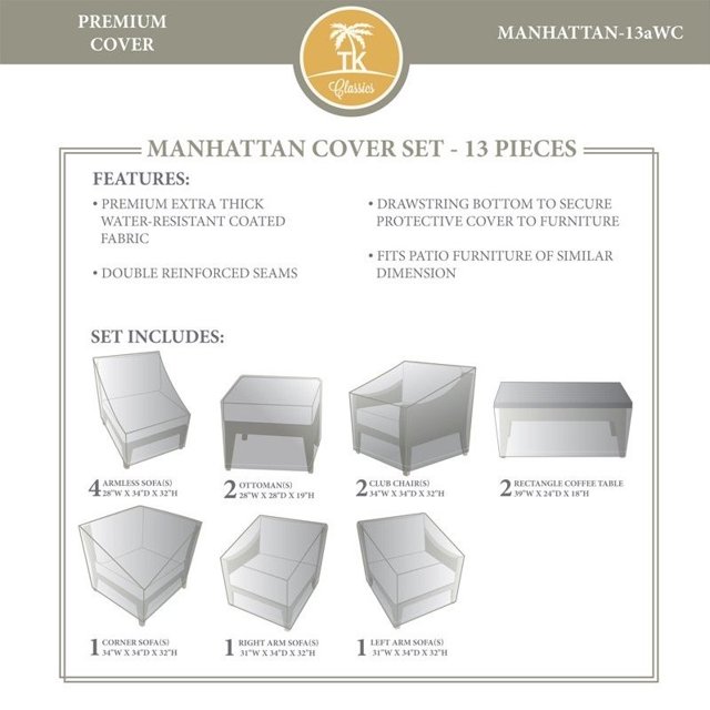 TKC Manhattan 13 Pièces Couverture Tous Temps Set en Beige