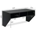 thumbnail image 5 of GVN Wall Mounted Floating Sturdy Computer Table with Storage Shelf-Black, Office Furniture, Computer Table for Home and Office, 5 of 8