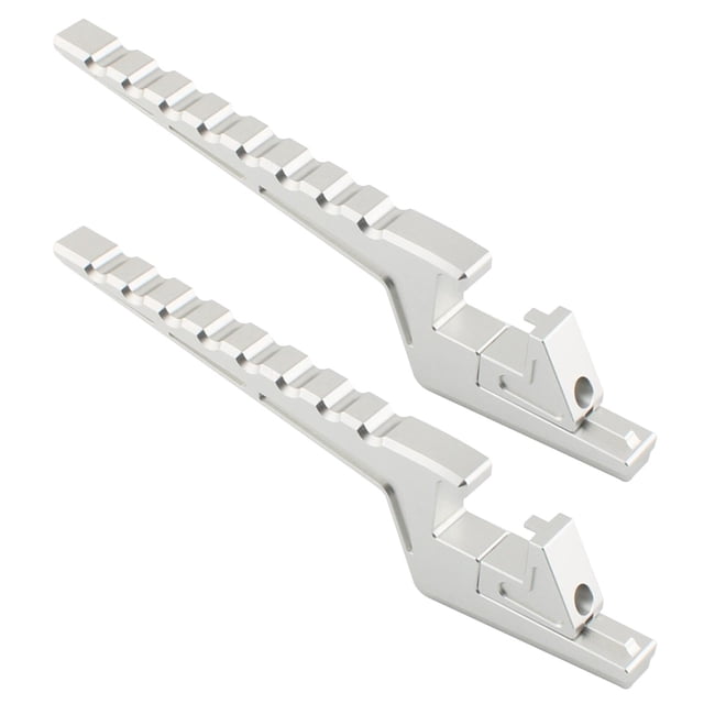 2 piezas de reposapiés universales para pasajeros, soporte de montaje de pedales, piezas modificadas hechas de Plata