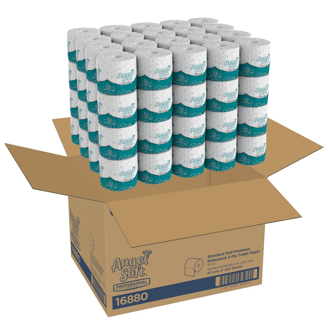 Georgia-Pacific Angel Soft, Professional Series Premium Embossed Bathroom Tissue White | 80/Case