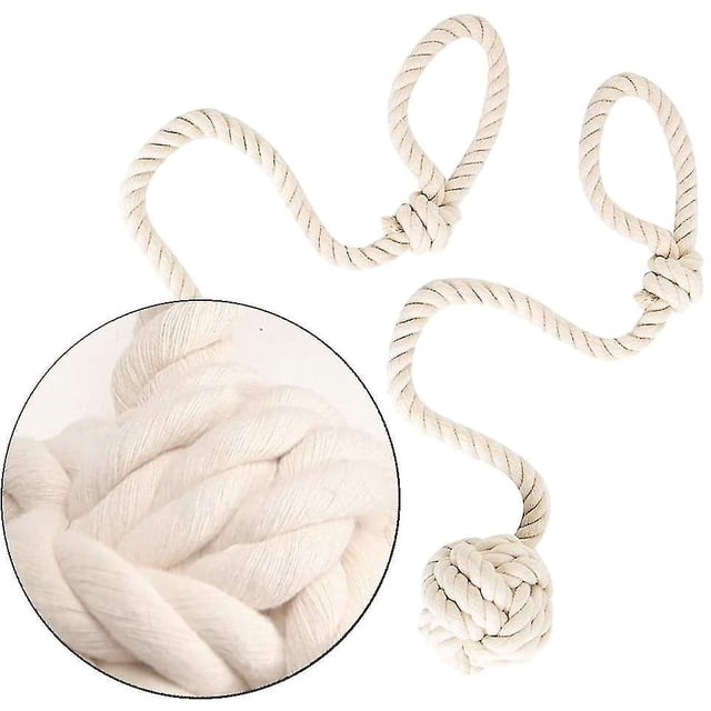 Alzapaños De Cortina,Algodón Natural Tejido A Mano Cuerda De Retención De Cortina Para Interiores/Exteriores,Cortina De Balcón Para El Hogar De Estilo Rural1sets-beige ER