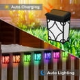 thumbnail image 5 of Solar Deck Lights, 8 Pack Solar Fence Lights with 2 Modes Lighting Warm White/RGB, Solar Outdoor Lights Waterproof for Wall, Fence, Patio, Stair, Landscape, Garden,Yard, Holiday Decor, 5 of 8