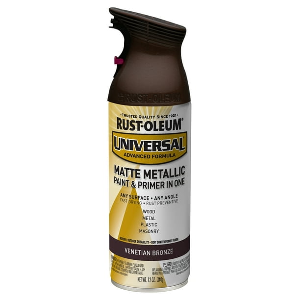 Bronze RustOleum Universal All Surface Matte Metallic Spray Paint and Primer in 1, 11