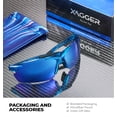 thumbnail image 2 of Xagger Polarized Lightweight UV400 Wrap Around Sport Sunglasses for Men Women Baseball Softball Running Glasses, 2 of 6