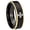 Black And Gold Step Edge, variant on Maltese Cross Concave Black Tungsten Men Ring 10MM