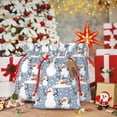 thumbnail image 5 of Fuzoiu Happy Snowmen Snowfall Print Christmas Gift Bag,Burlap Gift Bag with Drawstring Closure & Hang Tag,Perfect for Holidays, Birthdays, and Special Occasions-Small, 5 of 7