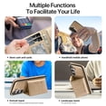 thumbnail image 5 of Allytechgroup Compatible with Magsafe 2 in 1 Detachable Samsung Galaxy S25+ Wallet Case, PU Leather RFID Blocking Flip Kickstand with Card Holder for Samsung Galaxy S25+, Desertgold, 5 of 8