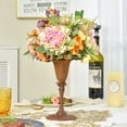 thumbnail image 5 of Sungmor Vintage Tulip Flower Tabletop Vase, Brown Cast Iron Decorative Centerpiece, Rust, 5 of 8