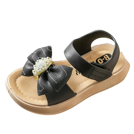 

Akiihool Liitle Girls Sandals Girls Gladiator Sandals with Zipper Strappy Sandals Toddler (Black 11.5)