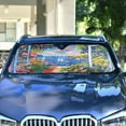 thumbnail image 4 of Yayeee Car Windshield Sun Shade Universal Fit Front Visor Protector, Pink Floral Window, 4 of 8