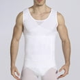 thumbnail image 2 of NoxwB Sleeve Tank Shirts Shapewear Compression Shirts for Men Adjustable Waist Trainer Breathable Body Shaper with Tummy Control White L, 2 of 5