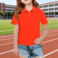 thumbnail image 4 of Grblisyd Uniform Shirts for Girls Short Sleeve Polo Shirts Quick Dry Collared Uniform Golf Shirt Button Casual Tops Back To School 3-12 Years, 4 of 6