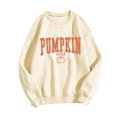 thumbnail image 5 of XINPING Pumpkin Season Sweatshirt Women Fall Crewneck Halloween Shirt Graphic Long Sleeve Thanksgiving Pullover Top Relaxed Fit Casual Hoodless Tops, 5 of 5