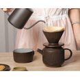 thumbnail image 4 of Xianyou-Potery Cafetière à Verser, Filtre Conique en Céramique Goutte à Goutte Manuelle, Cafetière en Grès Réutilisable, Taille 02 (Brun Chocolat Rustique), 4 of 4