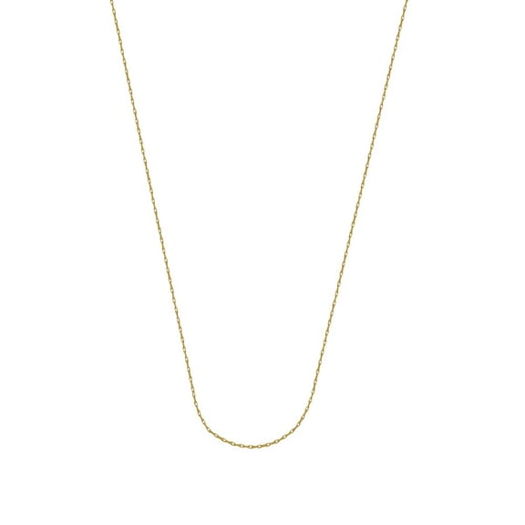 10k Yellow Gold 0.65mm Rope Chain Necklace Spring Ring Closure - .5 Grams - 18 Inch