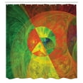 thumbnail image 3 of Ambesonne Psychedelic Shower Curtain, Abstract Surreal, 69"Wx70"L, Green Yellow, 3 of 5