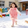 thumbnail image 2 of Faraee Baby Boys Girls Fleece Vest Zip Up Cute Bear Jackets 3 6 12 18 24 Months Fuzzy Fall Winter Warm Clothes Newborn Outwear for 2T 3T 4T Toddler Infant,Pink, 2 of 9