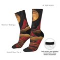 thumbnail image 4 of Cauagu Lunar Mountains Golden Rivers Print Crew Socks for Women and Men,Adult Athletic Running Socks 1-Pair Sports Socks Work Gear Socks with Moisture Wicking, 4 of 6