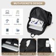 thumbnail image 2 of Simple Black Laptop Backpack For Women 15.6 Inch,Waterproof College Backpack For Men,Lightweight Casual Daypack Small Travel Backpack,Carry On Bag for Office/Teacher/Work, 2 of 6
