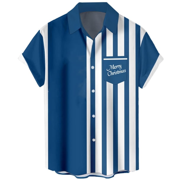 Camisas de Lino para Hombres, Manga Corta Camisa de Boliche Vintage con Cuello Cubano, Botón de Verano de Playa Casual