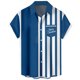 thumbnail image 1 of Camisas de Lino para Hombres, Manga Corta Camisa de Boliche Vintage con Cuello Cubano, Botón de Verano de Playa Casual, 1 of 1