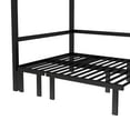 thumbnail image 6 of Full over Full size pull-out Metal Bunk Bed Frame with Safety Guard Rails and Ladder, Lower Bunk Can be Pulled Out in 3 sections for Bedroom, Apartment, Mattress Not Included, Black, 6 of 9