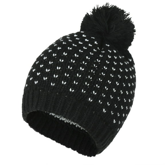 Dyfzdhu Outdoor Winter Adult Neutral Keep Warm Hats Pineapple Knitted Woolen Hat Black