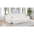 thumbnail image 2 of Jacana Corduroy Upholstered Dual Power Chaise Sofa Ivory, 2 of 15