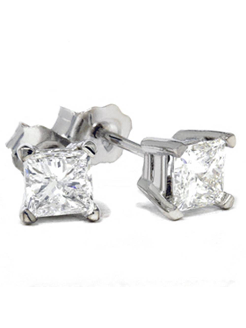 Pompeii3 1ct Diamond Studs 14K White Gold